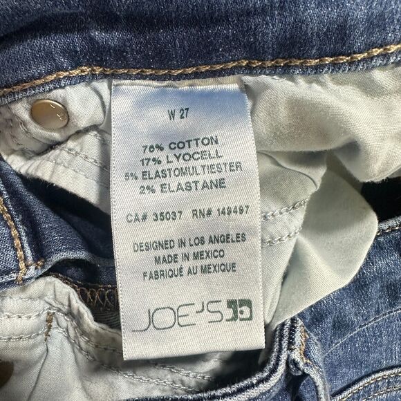 Joe's Jeans‎ Womens 27 Luna Mid-Rise Cigarette Ankle Distressed Raw Hem - Picture 6 of 14